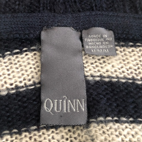 Quinn Stripe Open Front Cardigan Sweater - Picture 7 of 8